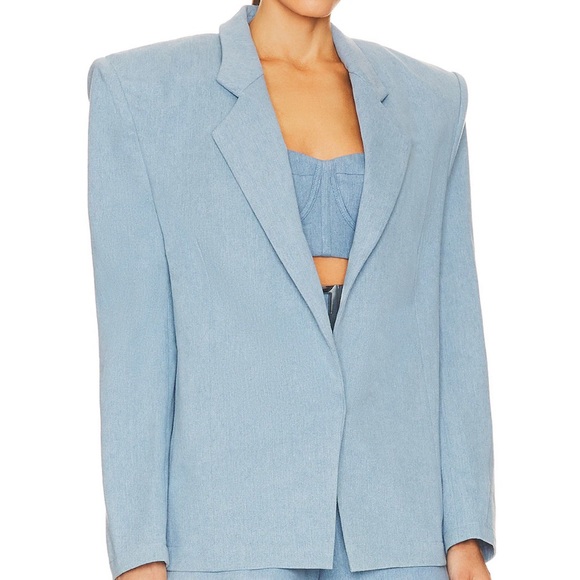 Bronx and Banco Britney Denim Blazer in Blue Denim - Picture 3 of 8